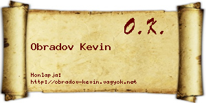 Obradov Kevin névjegykártya